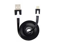 Accessoire Téléphonie T'nB Câble micro-USB/USB plat noir (Charge & Synchro.)