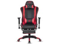 Siège PC Gamer S.O.G Hornet Red - Noir/Rouge/Simili Cuir/2D