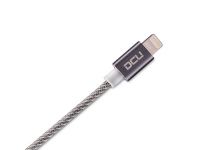 Accessoire Téléphonie DCU Technologic Câble renfrocé Lightning 1m - Gris Sideral