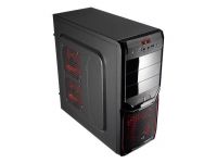Boîtier Aerocool V3X Adv. Red Edition - MT/Sans Alim/ATX