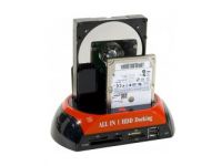 Dock Station USB2 pour DD SATA/IDE + lect. carte