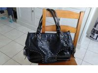 sac a main noir brillant