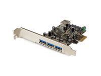 Carte Controleur StarTech PCI-E 3 ports USB 3.0 + 1 int. USB 3.0 - PEXUSB3S4