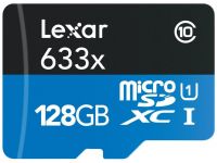 Carte mémoire Lexar Micro SDXC 128Go c10 633x +Adapt. LSDMI128BBEU633A
