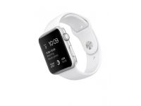 Accessoire Téléphonie Apple Watch Sport - Alu. Argent 42mm Bracelet blanc